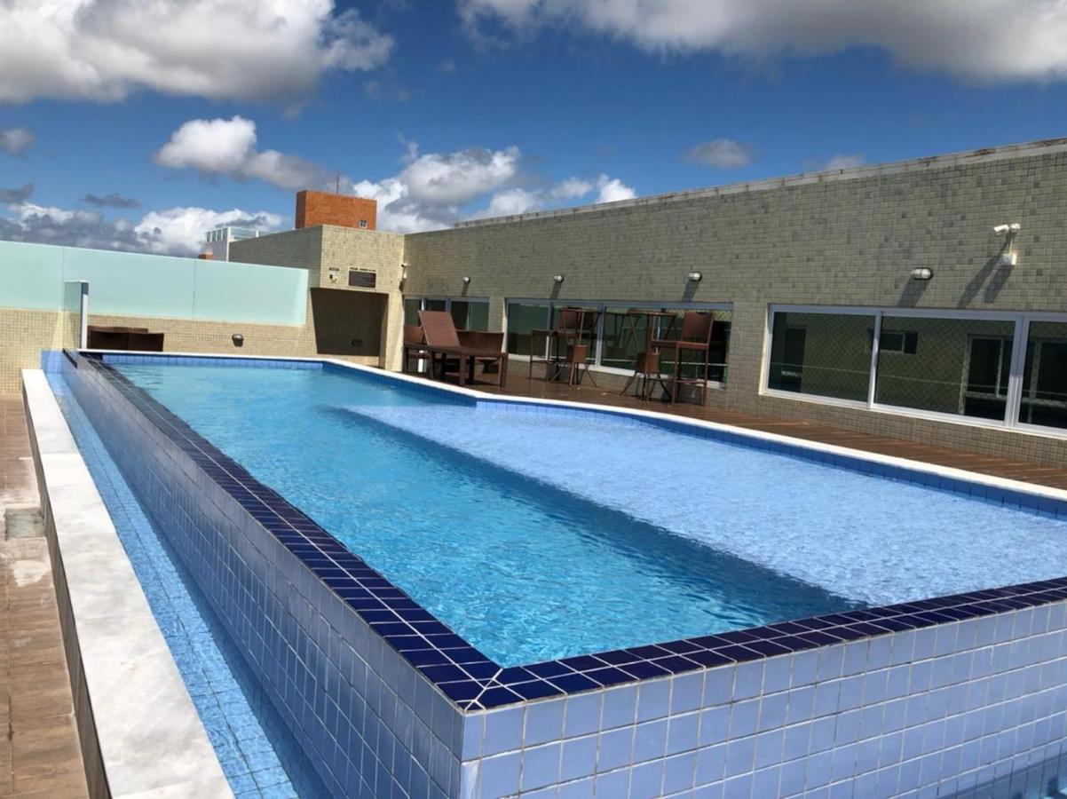Confortavel Flat Com Piscina De Borda Infinita Na Cobertura Cabedelo Exterior photo