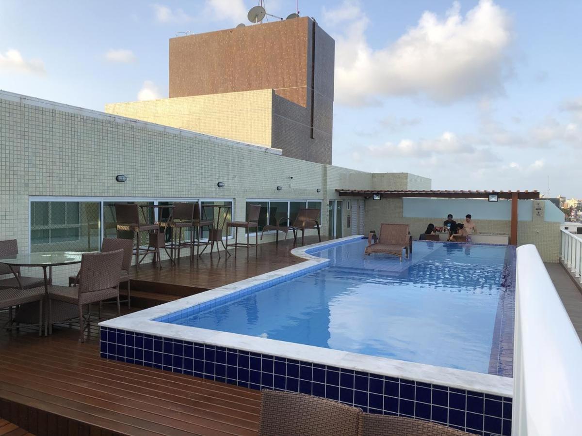 Confortavel Flat Com Piscina De Borda Infinita Na Cobertura Cabedelo Exterior photo
