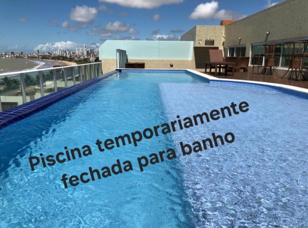 Confortavel Flat Com Piscina De Borda Infinita Na Cobertura Cabedelo Exterior photo